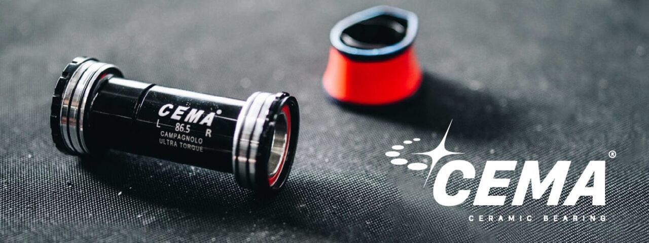 Hochwertiges CEMA Innenlager mit Keramiklagern für Campagnolo-Antriebe, ideal für Tuning am Rennrad – langlebig, leicht und effizient auf jedem Terrain.