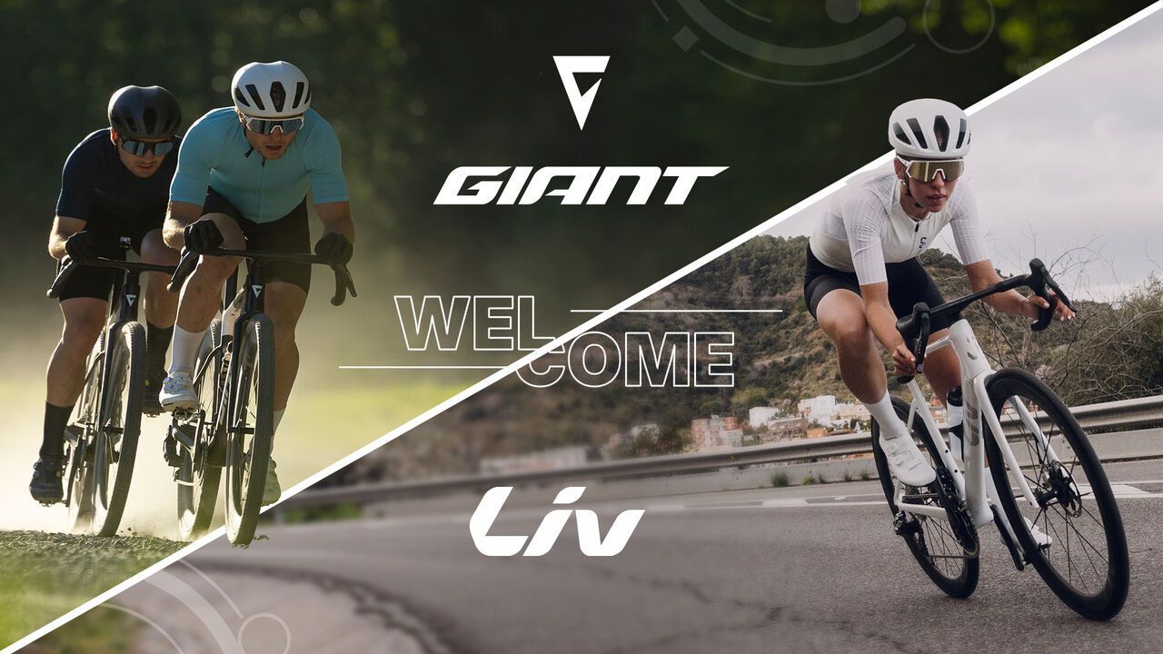 GIANT und Liv Rennräder mit Rennradfahrern auf der Straße