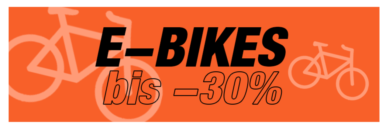 E-Bikes bis -30%