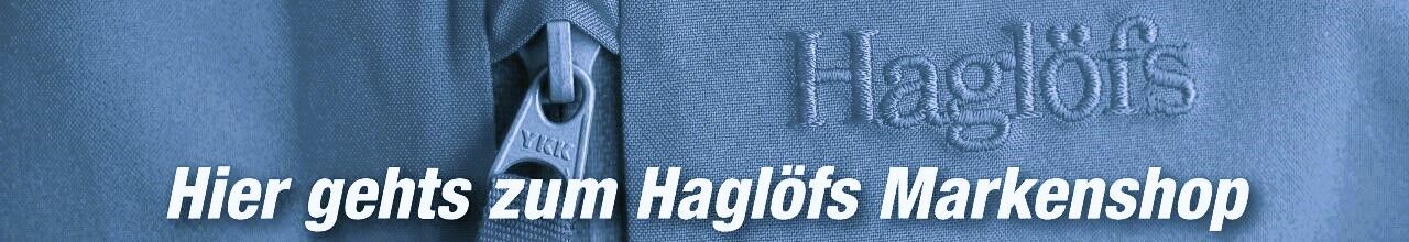 Detailaufnahme einer Haglöfs Outdoorjacke mit Reißverschluss und gesticktem Logo – jetzt zum Haglöfs Markenshop.