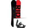 Set: Ride Machete 2017 + Flow Five Hybrid 2016, black - Snowboardset | Bild 1
