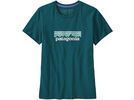 Patagonia Women's Pastel P-6 Logo Organic Cotton Crew T-Shirt, dark borealis green | Bild 1