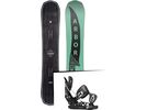 Set: Arbor Element Mid Wide 2017 + Flow NX2 2017, black - Snowboardset | Bild 1