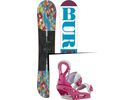 Set: Burton Feelgood Flying V 2016 + Burton Stiletto 2016, Pink/Grey - Snowboardset | Bild 1