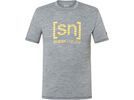 super.natural Grid Logo Tee Herren, cashmere grey melange/aspen gold | Bild 1