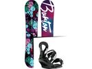 Set: Burton Genie 2016 + Burton Stiletto EST 2016, Black/White - Snowboardset | Bild 1