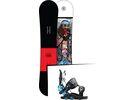 Set: Ride Crook Wide 2017 + Flow Fuse-GT 2016, black/blue - Snowboardset | Bild 1