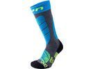 UYN Ski Socks Junior, medium grey melange/turquoise | Bild 1
