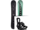 Set: Arbor Element Mid Wide 2017 + Burton Cartel 2017, black - Snowboardset | Bild 1