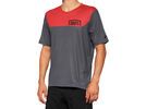 100% Airmatic Short Sleeve Jersey, charcoal/racer red | Bild 1