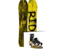 Set: Ride Warpig Small 2017 + Flow Fuse 2017, mustard - Snowboardset | Bild 1