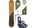 Set: Arbor Coda Rocker Mid Wide 2017 + Burton Cartel 2017, blue steel - Snowboardset | Bild 1