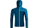 Ortovox Merino Fleece Light Grid Hooded Jacket M, petrol blue | Bild 1