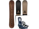Set: Arbor Element Premium Mid Wide 2017 + Burton Cartel 2017, blue steel - Snowboardset | Bild 1