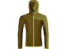 Ortovox Merino Fleece Light Grid Hooded Jacket M, green moss | Bild 1