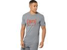 super.natural M Logo Tee, cashmere grey melange/chilli | Bild 4
