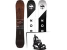 Set: Arbor Coda Camber Mid Wide 2017 + K2 Cinch CTC 2017, black - Snowboardset | Bild 1