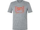 super.natural M Logo Tee, cashmere grey melange/chilli | Bild 1