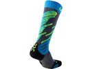 UYN Ski Socks Junior, medium grey melange/turquoise | Bild 2