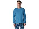 Patagonia Men's Long-Sleeved Capilene Cool Daily Shirt - Boardshort Logo, shore blue/light shore blue x-dye | Bild 3