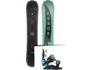 Set: Arbor Element Mid Wide 2017 + Flow Fuse-GT 2016, black/blue - Snowboardset | Bild 1