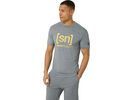 super.natural Grid Logo Tee Herren, cashmere grey melange/aspen gold | Bild 3