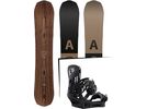 Set: Arbor Element Premium Mid Wide 2017 + Burton Genesis X 2017, black marble - Snowboardset | Bild 1