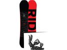 Set: Ride Machete 2017 + Flow Fuse 2017, black - Snowboardset | Bild 1