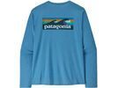 Patagonia Men's Long-Sleeved Capilene Cool Daily Shirt - Boardshort Logo, shore blue/light shore blue x-dye | Bild 2