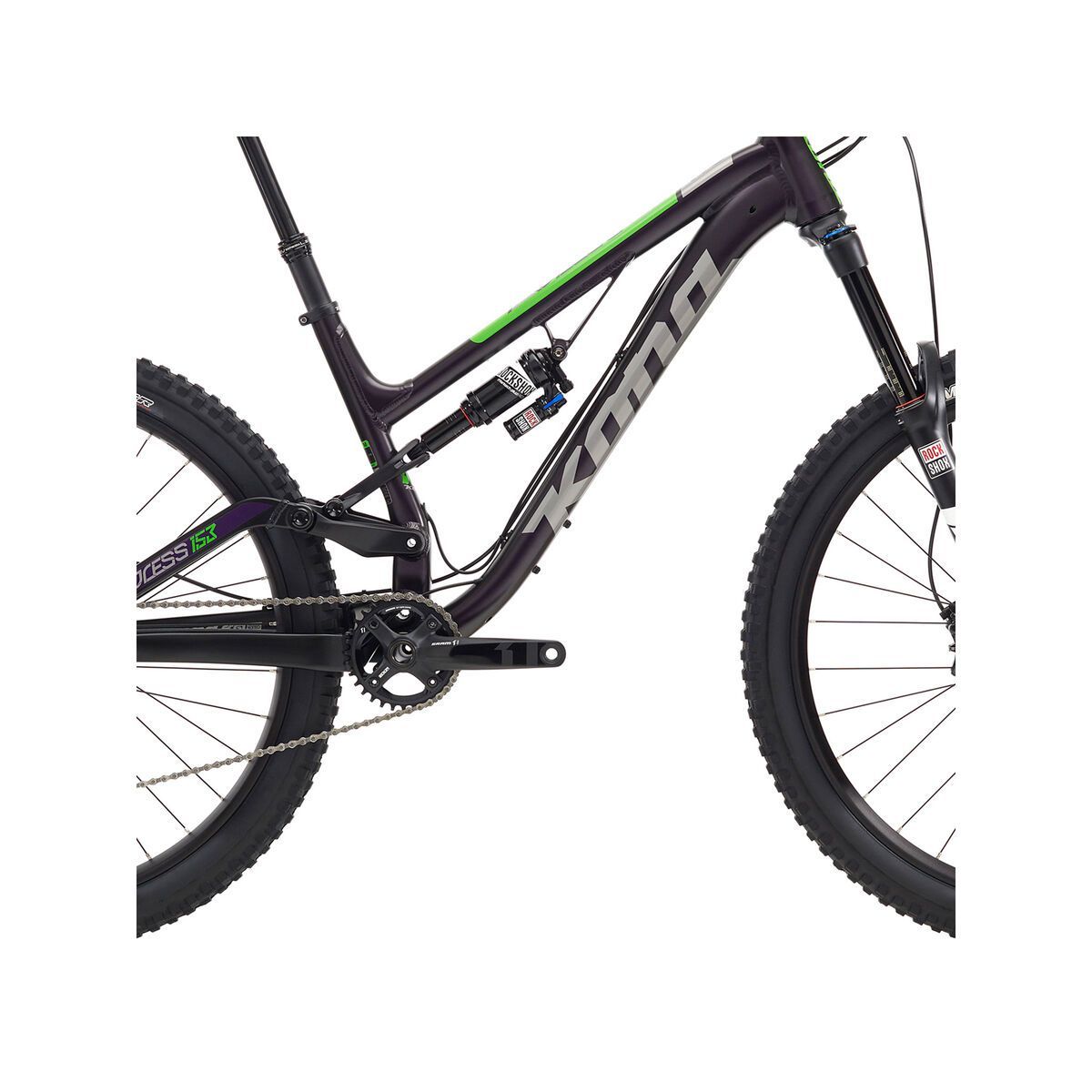 Kona Process 153 DL, matt purple & black w/ gloss silver & lime - Bild 3