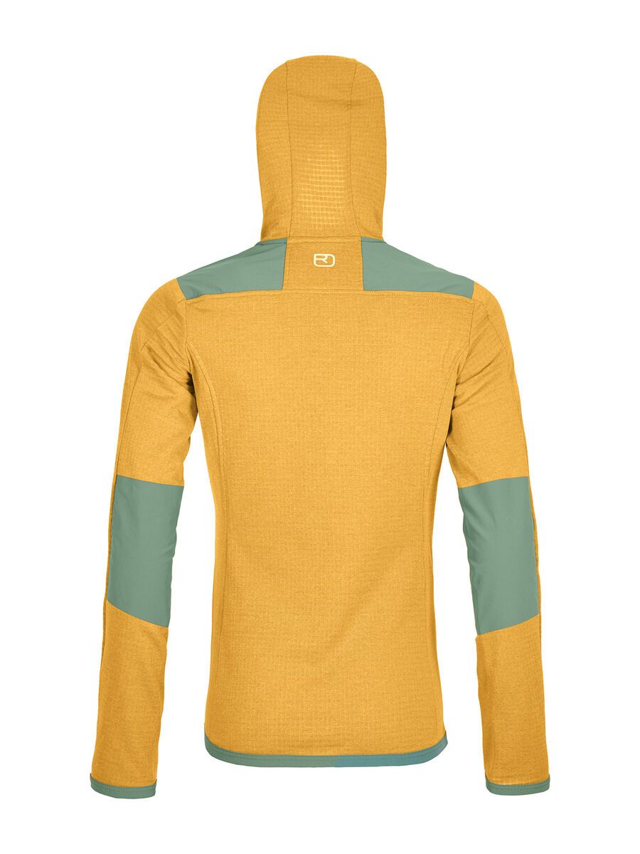 Ortovox Merino Fleece Light Grid Zip Neck Hoody W, yellowstone - Bild 2