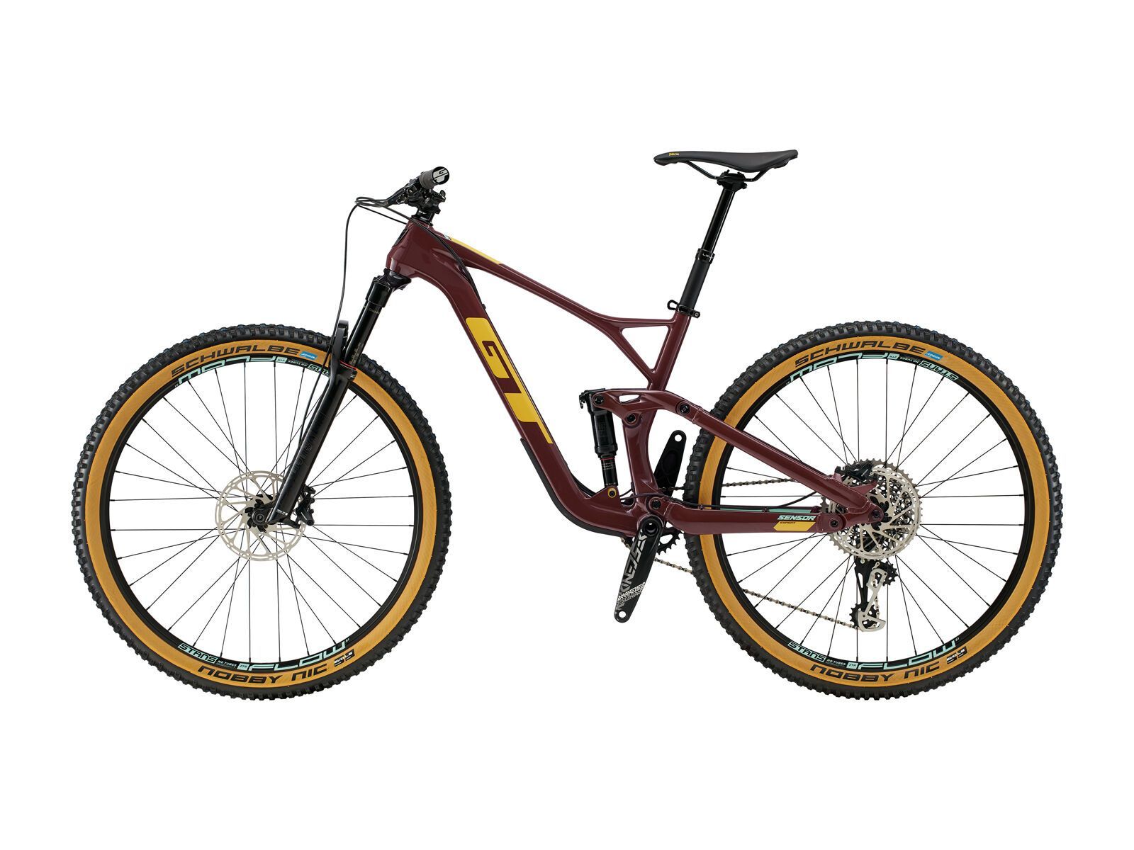 GT Sensor Carbon Expert, wine red w/ gumwall and glacier mint - Bild 4