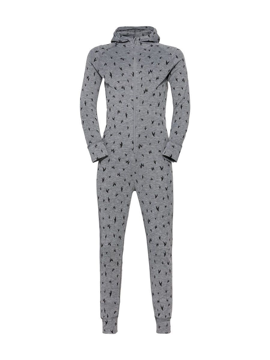 Odlo Active Warm Eco Kids One-Piece Baselayer Suit, grey melange/graphic - Bild 1