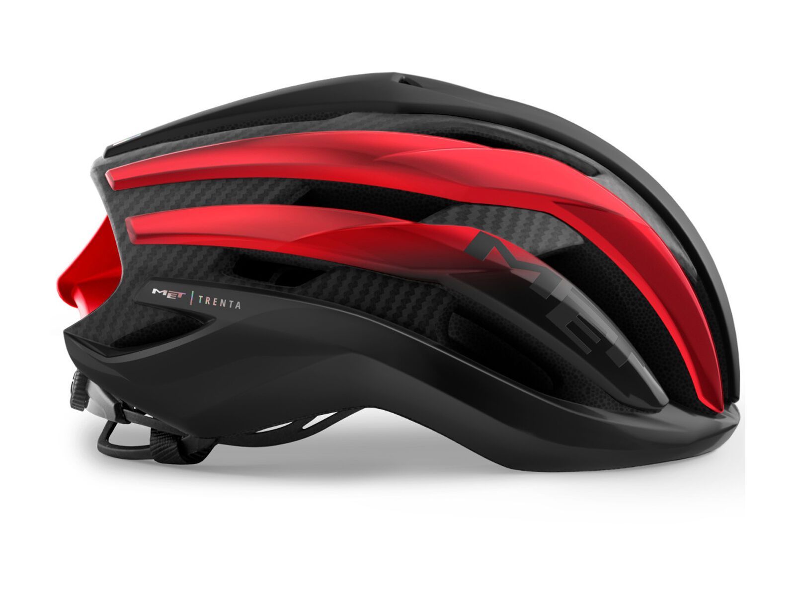 MET Trenta 3K Carbon, black red metallic/matt glossy - Bild 2