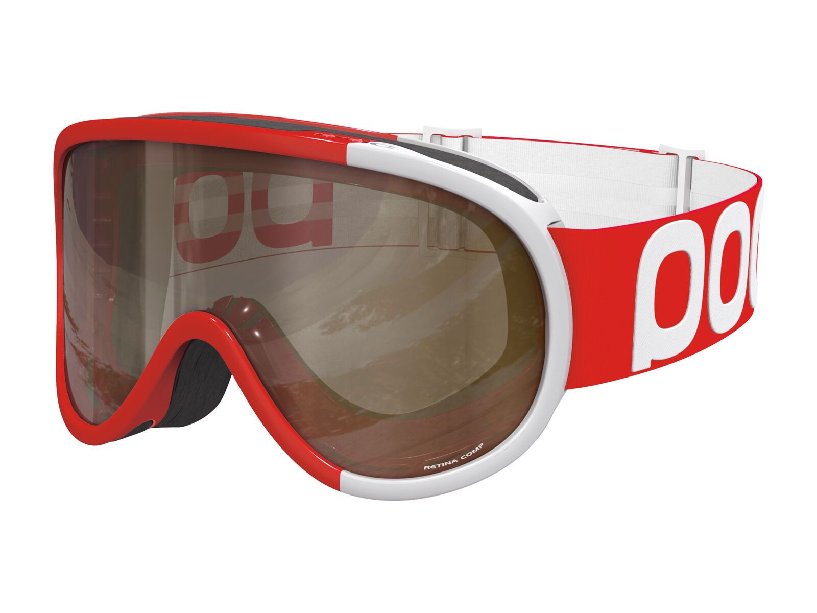 POC Retina Comp inkl. Wechselscheibe, bohrium red/Lens: smokey yellow, clear - Bild 1