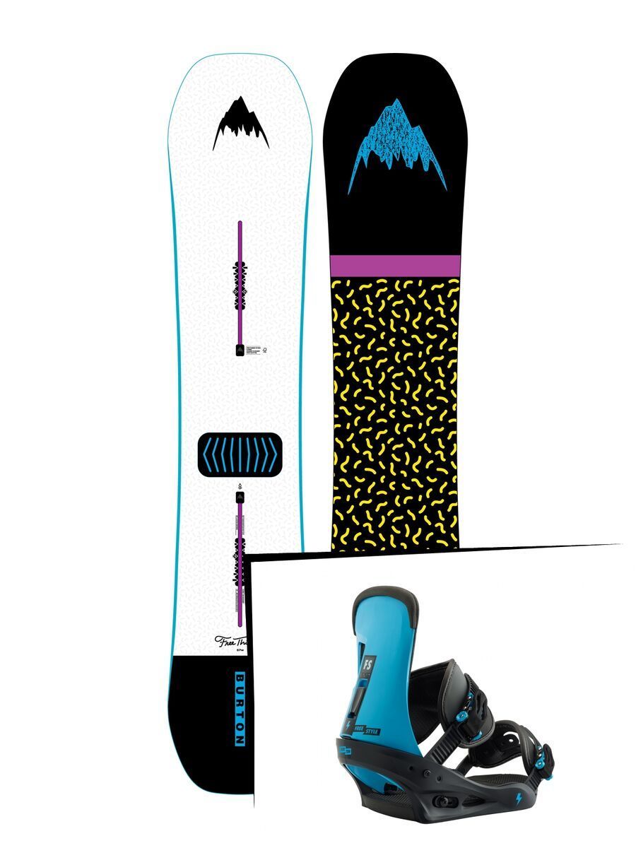 Set: Burton Free Thinker Wide 2019 + Burton Freestyle cobalt blue - Bild 1