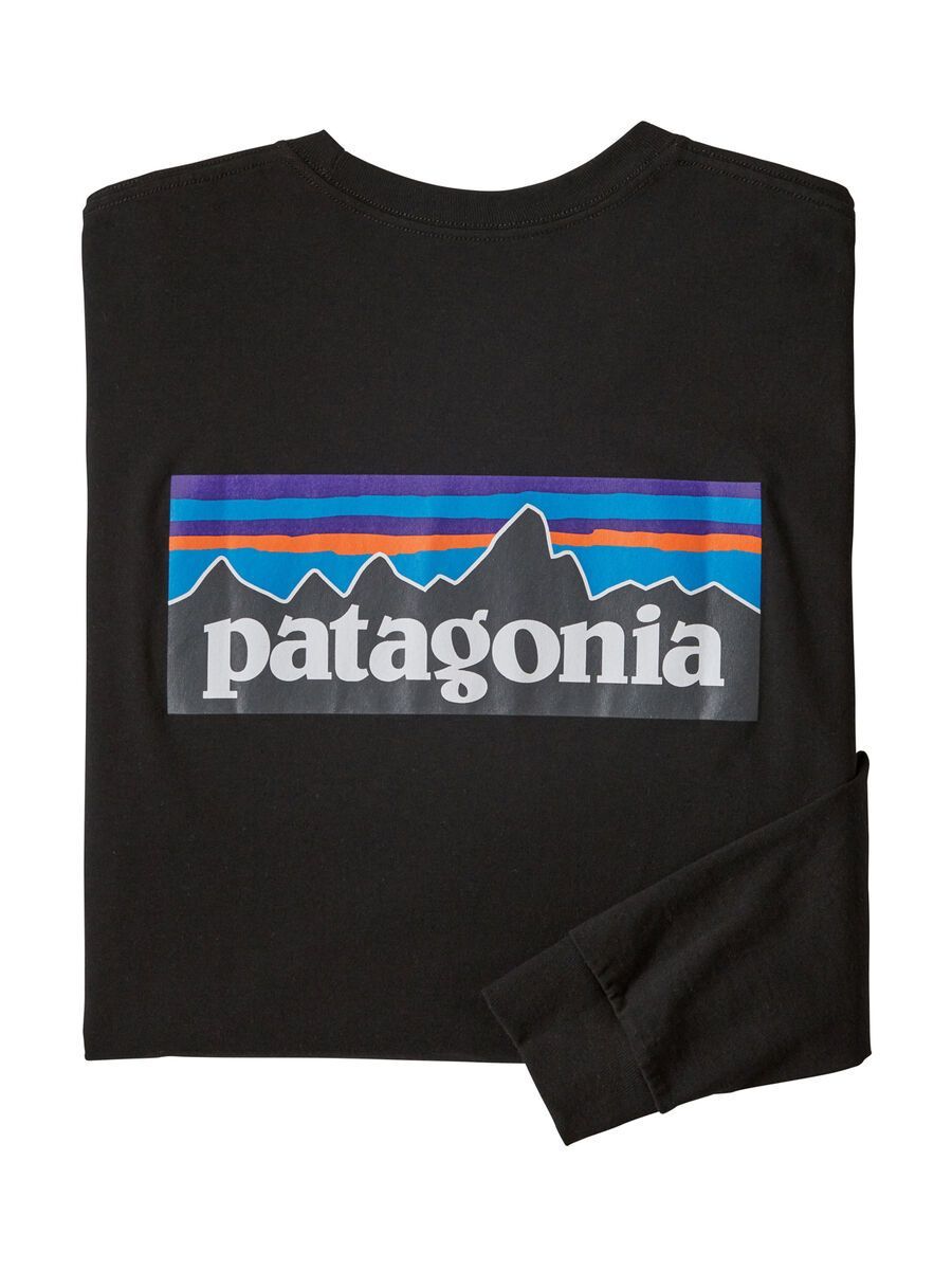 Patagonia Men's Long-Sleeved P-6 Logo Responsibili-Tee, black - Bild 5