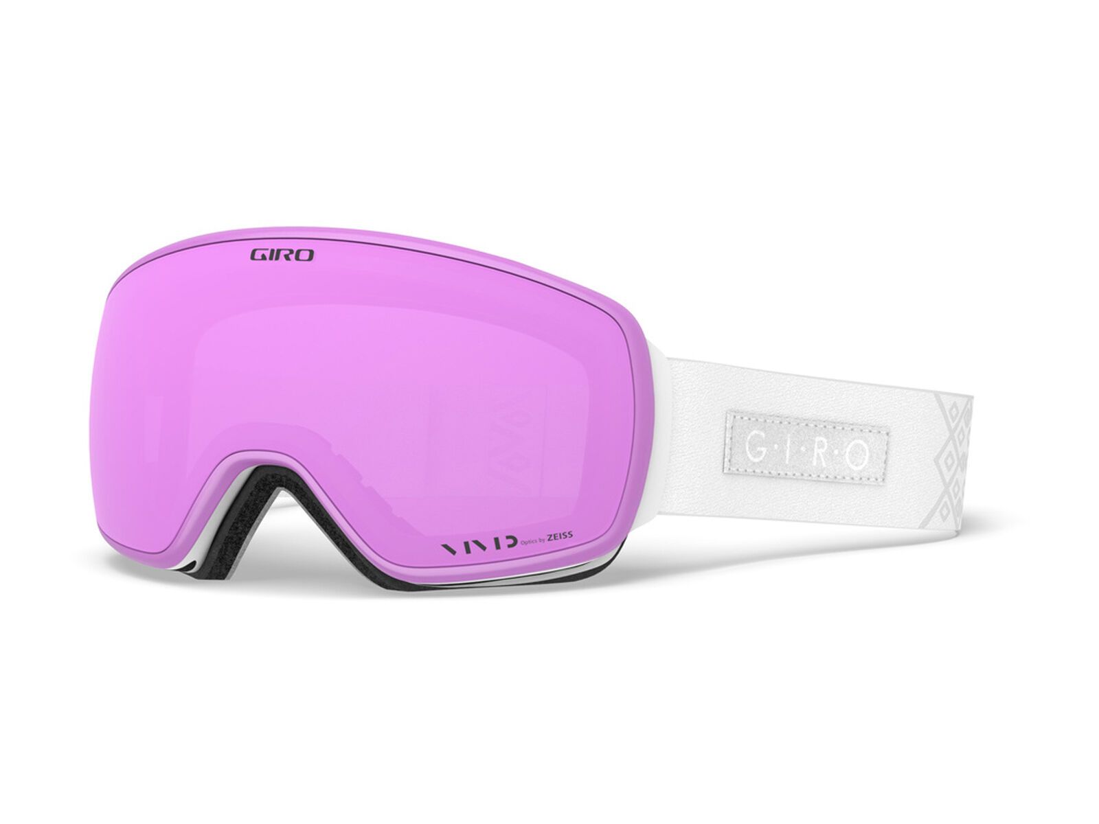 Giro Eave inkl. WS, white velvet/Lens: vivid pink - Bild 1