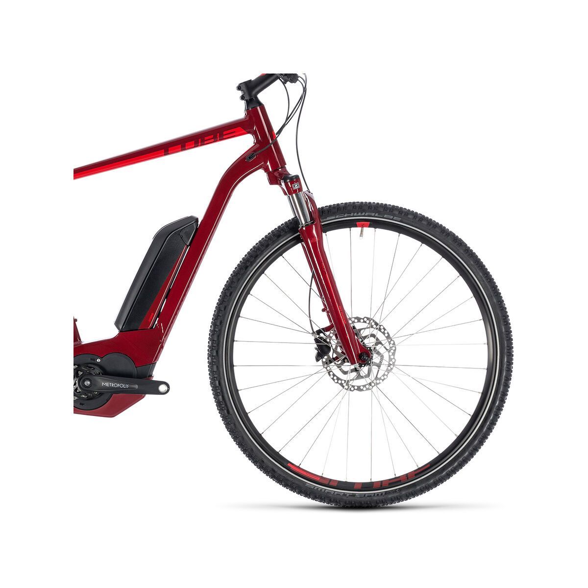 Cube Cross Hybrid Pro 500, darkred´n´red - Bild 3