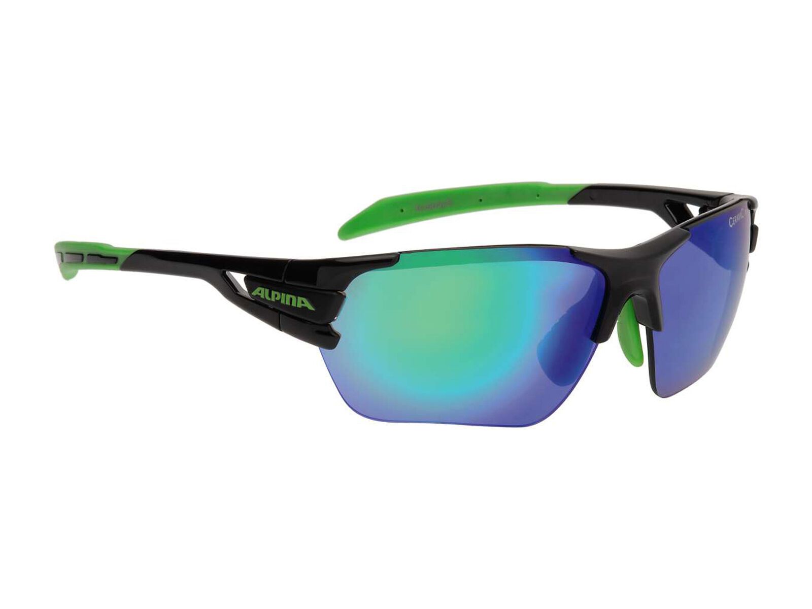 Alpina Tri-Scray S, black-green/green mirror S3 / clear S0 / orange mirror S2 - Bild 1