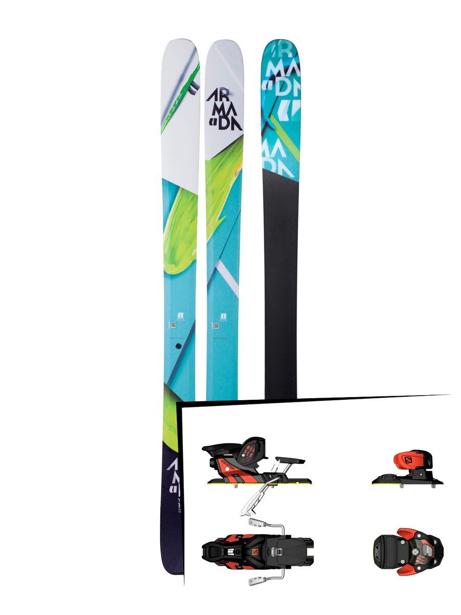 Set: Armada Trace 108 2018 + Salomon Warden MNC 13 white/black/orange - Bild 1