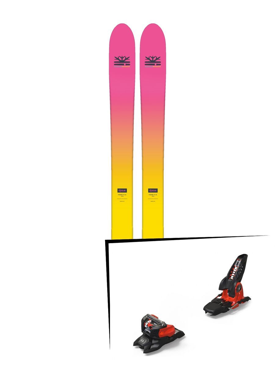 Set: DPS Skis Yvette 112 RP2 Foundation 2018 + Marker Jester 18 Pro ID black/flo-red - Bild 1