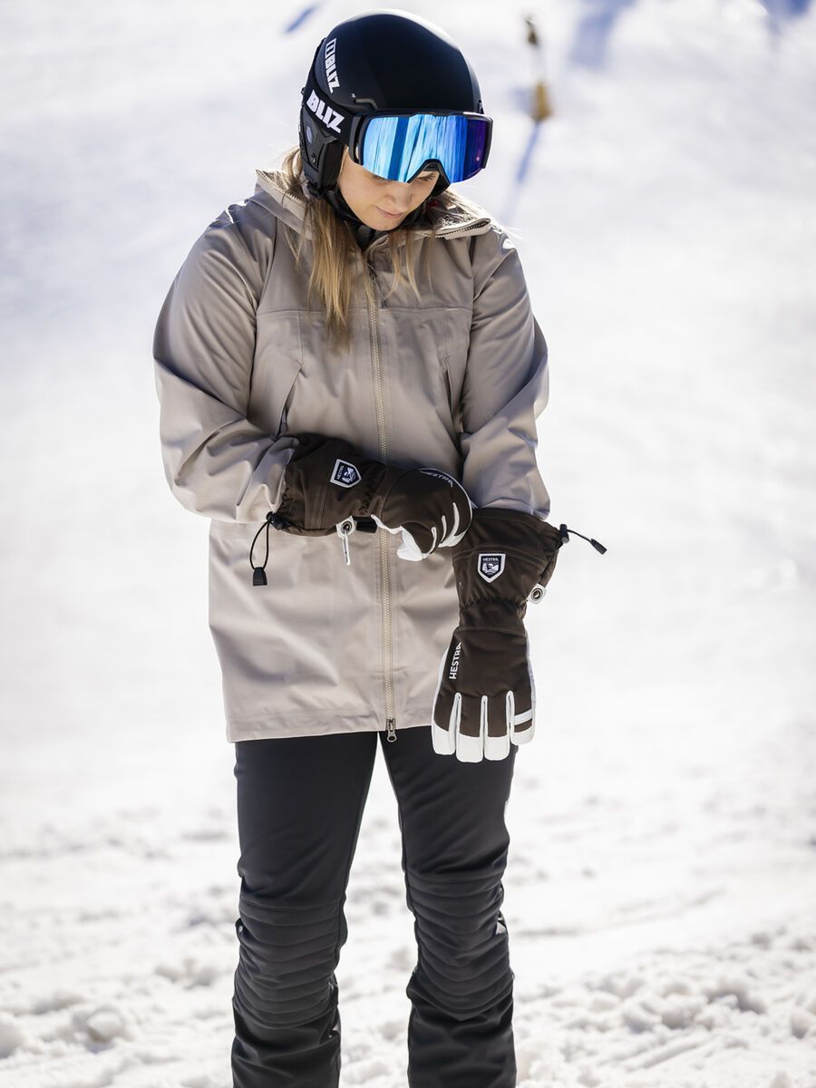 Hestra Army Leather Heli Ski 5 Finger, espresso - Bild 8