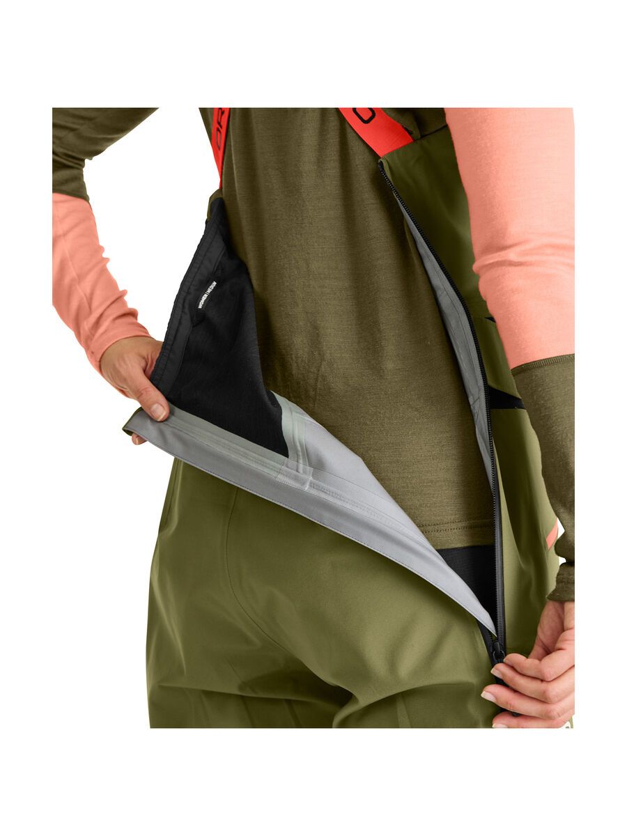 Ortovox 3L Deep Shell Bib Pants W, wild herbs - Bild 5