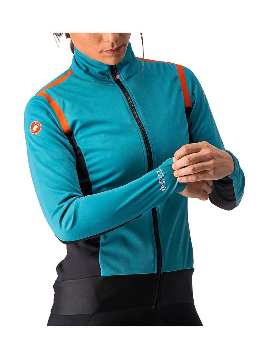 Castelli Alpha RoS 2 W Light Jacket, teal blue/black-fiery red - Bild 8