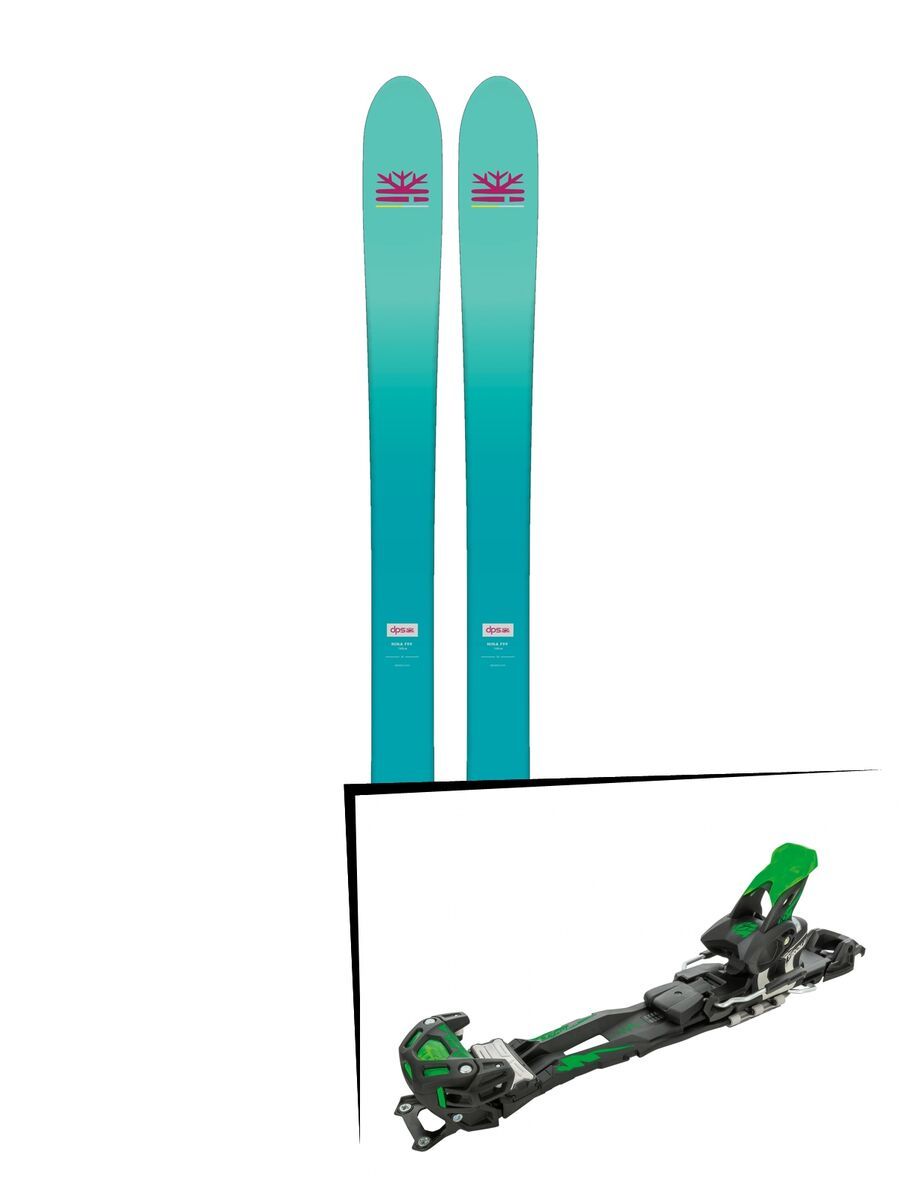 Set: DPS Skis Nina F99 Foundation 2018 + Tyrolia Adrenalin 16 solid black flash green - Bild 1