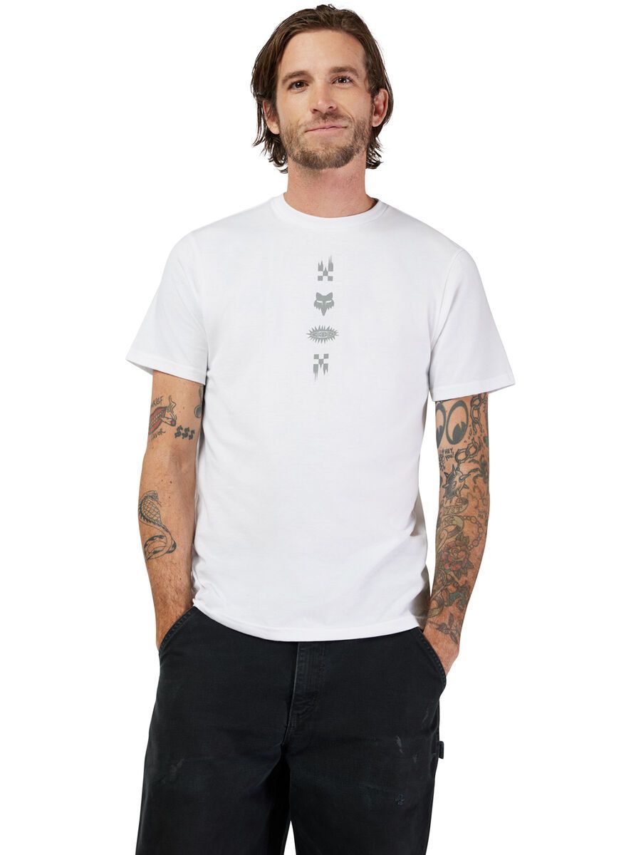 Fox Checkered SS Prem Tee, optic white - Bild 5