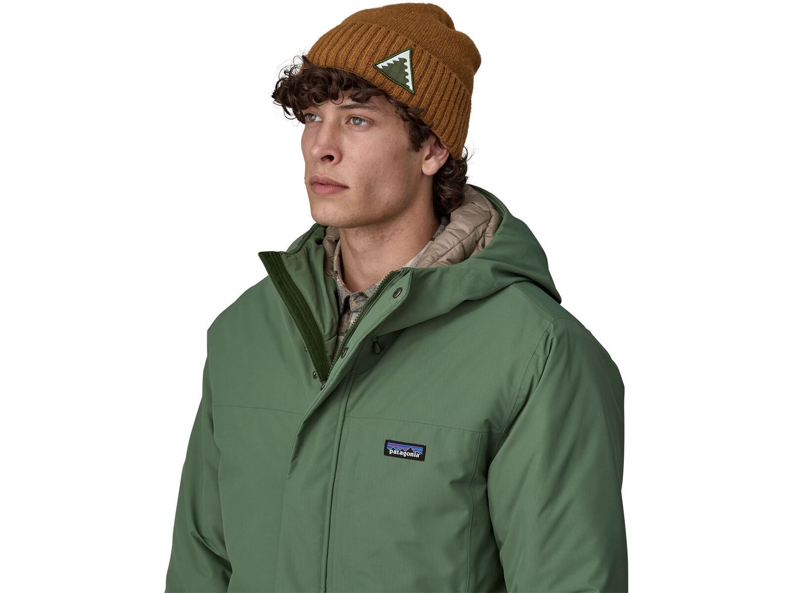 Patagonia Brodeo Beanie, dawn tracks patch: shelter brown - Bild 2