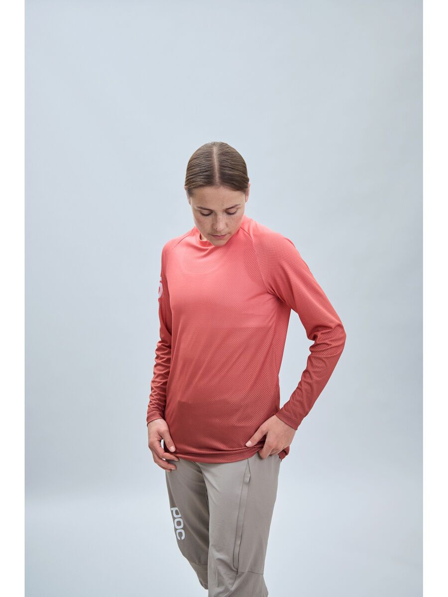 POC W's Essential MTB Lite LS Jersey, gradient ammolite coral - Bild 4
