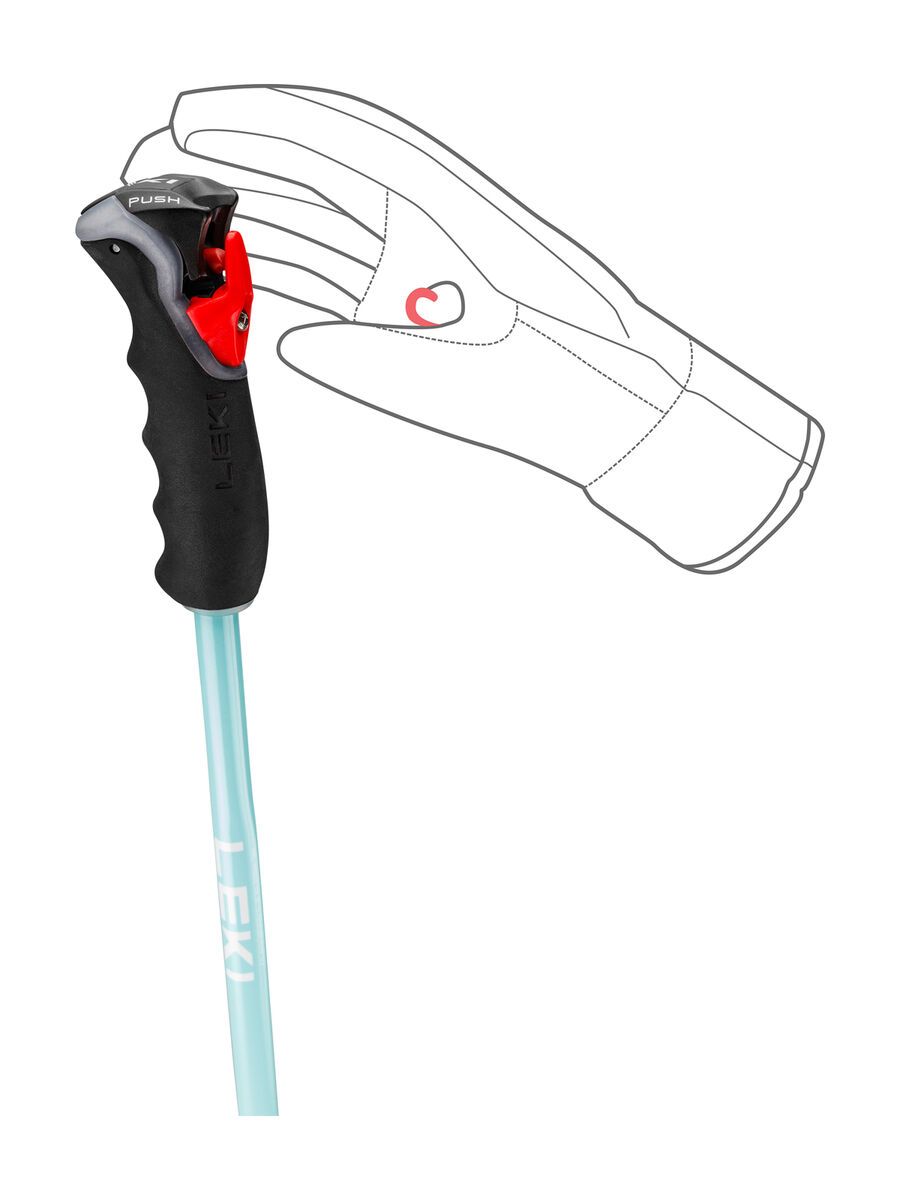 Leki Artena Airfoil 3D, dark anthracite/light turquoise/white - Bild 5